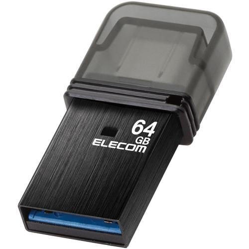 MF-CAU32064GBK USBメモリ USB3.2(Gen1) Type-C キャップ式 64GB ブラック MF-CAU32064GBK USBメモリ USB3.2(Gen1) Type-C キャップ式 64GB ブラック